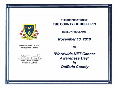 NET Cancer Awareness Day Proclamation