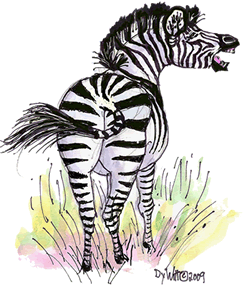Zebra, barking