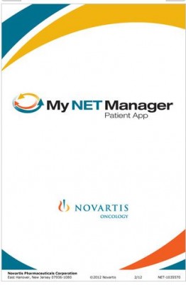 My NET Manager Mobile App for Carcinoid Cancer and Neuroendocrine Tumor Community