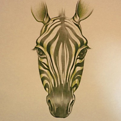 Zebra, large, prior to Zebra cartoon