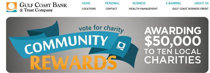 Vote for Carcinoid Research Fund in Gulf Coast Bank Community Rewards Competition