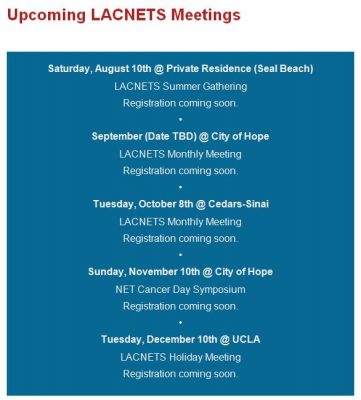 LACNETS 2019 Upcoming Meetings August-Dec