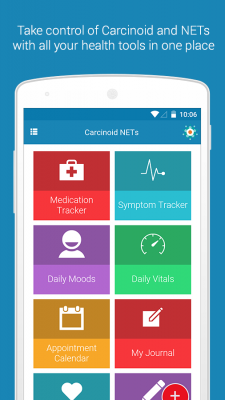 App Carcinoid NETs, Take Control of Your Health