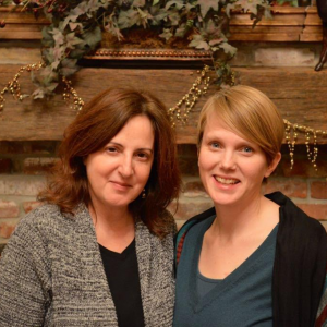 Mary Mitchell Zoeller (left) and Kari Jones (right) in Sweden