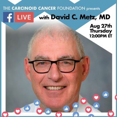 CCF Facebook LIVE Announcement Lunch with Experts David C. Metz, MD Aug 27