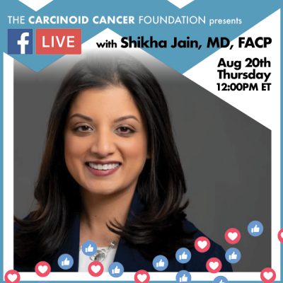 CCF Facebook LIVE Announcement Lunch with Experts Shikha Jain, MD, FACP Aug 20 copy