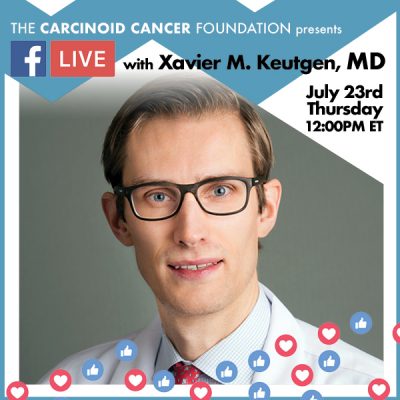 CCF Facebook LIVE Announcement Lunch with Experts Xavier M. Keutgen MD July 23