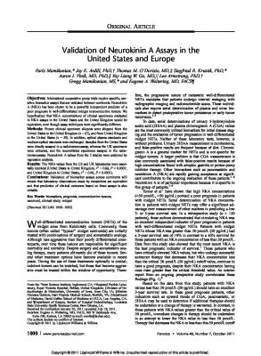 Validation of Neurokinin A Assasy in the United States and Europe